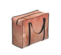 Zouey Reusable Foldable Shopping Bag Grocery Bags, Portable Laundry Bags with Zips & Strong Handle,Rose Gold Copper Texture Metallic