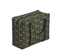 Zouey Reusable Foldable Shopping Bag Grocery Bags, Portable Laundry Bags with Zips & Strong Handle,Welsh Terrier