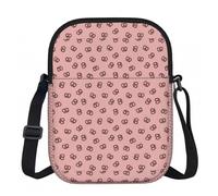 Zouey Salt Pretzel German Bakery Theme Bavarian Travel Icon, Polyester Shoulder Bag, Zipper Crossbody Bag - Purse for Women