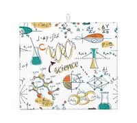 Zouey Science Lab Education Biology Chemistry,Dish Drying Pad Kitchen Counter Sink Mat,Dish Drying Mat,Absorbent Dishes Drainer Mats, 41X46 cm