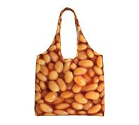 Zouey Single-shoulder Canvas Bag, Canvas Tote for Women,Shoulder Handbags Grocery Bag,Baked Beans