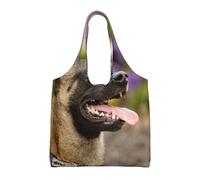Zouey Single-shoulder Canvas Bag, Canvas Tote for Women,Shoulder Handbags Grocery Bag,Belgian Malinois Pets Dogs Belgian Malinois