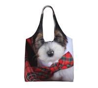 Zouey Single-shoulder Canvas Bag, Canvas Tote for Women,Shoulder Handbags Grocery Bag,Biewer Terrier Puppies