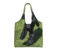 Zouey Single-shoulder Canvas Bag, Canvas Tote for Women,Shoulder Handbags Grocery Bag,Black Standard Poodle