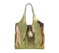 Zouey Single-shoulder Canvas Bag, Canvas Tote for Women,Shoulder Handbags Grocery Bag,Boxer Dogs Puppies Pets Family Dogs