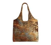 Zouey Single-shoulder Canvas Bag, Canvas Tote for Women,Shoulder Handbags Grocery Bag,Brown Rust Colorful Metal Rusty Steel Iron Structure