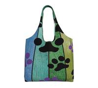Zouey Single-shoulder Canvas Bag, Canvas Tote for Women,Shoulder Handbags Grocery Bag,Cute Dog Paw Printed