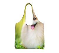 Zouey Single-shoulder Canvas Bag, Canvas Tote for Women,Shoulder Handbags Grocery Bag,Cute Puppy Dog In Spring Park