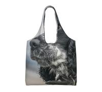 Zouey Single-shoulder Canvas Bag, Canvas Tote for Women,Shoulder Handbags Grocery Bag,English Cocker Spaniel Large Curly Ears Black