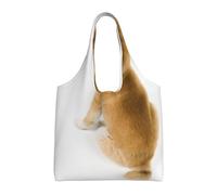 Zouey Single-shoulder Canvas Bag, Canvas Tote for Women,Shoulder Handbags Grocery Bag,Shiba Inu Cute Dog Pattern