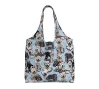 Zouey Single-shoulder Canvas Bag, Canvas Tote for Women,Shoulder Handbags Grocery Bag,The Christmas Old English Sheepdog