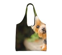 Zouey Single-shoulder Canvas Bag, Canvas Tote for Women,Shoulder Handbags Grocery Bag,Yorkshire Terrier Bokeh Cute Dogs Wall
