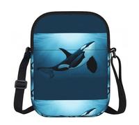 Zouey The Dreamer Orca, Polyester Shoulder Bag, Zipper Crossbody Bag - Purse for Women