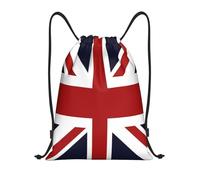 Zouey Union Jack British Flag, Unisex String Bag Sport Gym Bag Casual Daypack Drawstring Sackpack