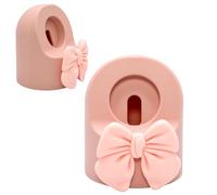 zougon Cute 3D Bow Tie Design Charger Stand Compatible with Apple Watch Series 10/9/8/SE2/SE/Ultra2/Ultra/7/6/5/4/3/2/1, Silicone iWatch Charging Dock Supports Nightstand Mode