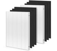 Zouhwaso Aera Max 200 HEPA Filter Replacement Compatible with Fellowes AeraMax Air Pur-ifiers Model 190 200 DX55 True HEPA Air Filter Part# 9287101 9324101, 2x H13 True HEPA and 6x Carbon Pre-Filter