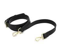ZOUIQSS Microfiber Leather Bag Straps,Adjustable Bag Strap Replacement,Shoulder Straps For Women Wallet Purse Handbags,Spare Crossbody Bag Strap Extender With Swivel Hooks(Gold-Black 2.5cm)