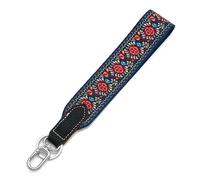 ZOUIQSS Wristlet Keychain Strap, Short Lanyard for Keys with Key Ring Wristlet Strap for Wallet Camera ID Badges Card Holder(S-Color1)
