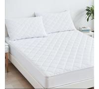 ZOUK Cot Bed Mattress Protector - Soft Fitted Cot Mattress Protector for Baby & Toddler Cot Beds | Breathable, Washable, (70 x 140 + 15cm)