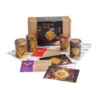 Zouk Fire and Spice Discovery Gift Set | Indian Gift Set | Create Restaurant Quality Food at Home | Hot BBQ Rub, Piri Piri, Tandoori Masala & Pilau Rice Seasoning