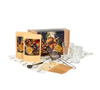 Zouk Ultimate Masala Chai Experience | Masala Chai Spice Blend, Loose Leaf Tea, Chai Glasses, Mesh Strainer & Recipes | Authentic Indian Tea Gift Set