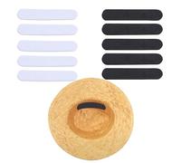 ZOULIN-STAR 10 Pcs Hat Size Reducers, Hat Inserts to Make Smaller, Felt Cap Size Reducer Tape Black and White Hats Sizing Tape for Hats Caps Sweatband