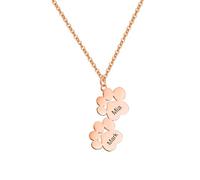 Zounghy Personalised Paw Print Necklace, Custom Dog Paw Pendant Necklace with 1-4 Names, Engraved Name Tiny Paw Necklace, Pet Memorial Jewelry for Pet Lovers, Christmas Mothers Day Gift for Pet Mom