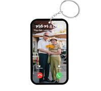 Zounghy The Call I Wish I Could Take Memorial Photo Keychain Keyrings for Mother's Day/Father's Day/Birthday/Christmas