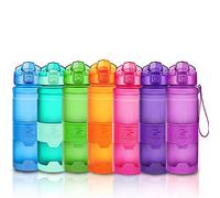 Zounich Best Sports Water Bottle Leak Proof 1L/700ml/500ml/400ml BPA Free Tritan Drink Bottles|Kids,Adults,Gym,School,Sport,Cycling| with Times to Drink & Fruit Infuser Filter & Lock Cover| Reusable