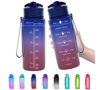 Zounich Best Sports Water Bottle Leak Proof 1L/700ml/500ml BPA Free Drink Bottles|Kids,Adults,Gym,School,Sport,Cycling|with Times to Drink & Fruit Infuser & Lock Cover Filter|Reusable Large