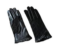 ZouoYYii Women's Summer Sheepskin Leather Gloves - Thin Unlined Touchscreen Driving Gloves With Stretch Lace Fashion
