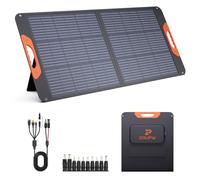 ZOUPW 100W Portable Solar Panel,Camping Essentials, 20V ETFE Foldable Solar Charger for Power Station,QC3.0 USB-A &Type-C Output,23.5% High Efficiency IP67 Waterproof for Camping RV Hurricane