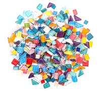Zourglow 1kg Crystal Mosaic Tiles, Mixed Color Multi-Shaped