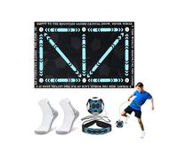 Zourglow Football Training Mat 90x60cm XL, Non-Slip Soccer Mastery Mat with Grip Socks and Kick Trainer, Football Skills Training Pad for Kids Teens Dribble Ball Control