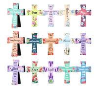 Zourglow Magnetic Cross Bookmarks with Bible Verses, 48 Pcs Christian Bookmarks Bulk Set - Inspirational Religious Magnetic Bookmarks for Bible Study, Church, Easter & Mother‘s Day Gifts