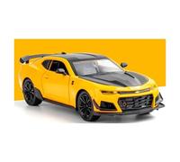 ZOUSANG Display Cars 1/24 For Camaro Sport Car Model Alloy Diecast Pull Back Vehicle Decorative Ornament Collection or Gift(Yellow)
