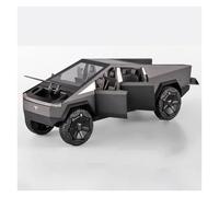 ZOUSANG Display Cars 1:24 For Cybertruck Pickup With Motorcycle Alloy Car Model Diecast Highly Realistic Vehicle Party Gift Collection or Gift(Black)