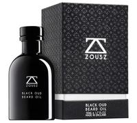 ZOUSZ Beard Oil For Men - Black Oud & Sandalwood Scent, Beard Growth & Conditioning With Natural & Organic Essential Oils - Softens, Non-Greasy, Moisturises, Luxury Men’s Gift - Vegan 50mL