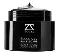 ZOUSZ Black Oud Charcoal Face Scrub Mask for Men - Activated Charcoal Facial Scrub and Face Mask Dual Action for Deep Detox & Exfoliation - Gift for Men, 50mL