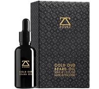 ZOUSZ Gold Beard Oil for Men - Gold Oud Scent with Argan & Organic Oils - Promotes Beard Growth, Softens, Strengthens & Conditions - Luxury Vegan Grooming Gift - 30ml