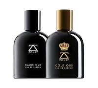 ZOUSZ Oud Perfume for Men Gift Set - Black Oud & Gold Oud Eau De Parfum 50ml x2 - Luxury Long Lasting Fragrance Duo with Sandalwood, Musk, Raspberry & Spice