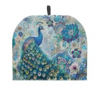 ZOUTAIRONG Floral Peacock Tea Cozy for Teapot Machine Washiable Kettle Quilt Breakfast Warmer Home Decoration Keep Warm Insulation Teapot Cover Orange