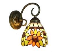 ZOUTYI Tiffany Wall Lamp Style Mediterranean Sea Bracket Light Stained Glass Light Shade Rustic Bedroom Aisle Bathroom Mirror Front Hal