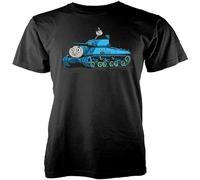 ZOUVUAN Thomas Tank Engine Fat Controller Tank Mash Up Adult Mens Graphic T Shirt Black