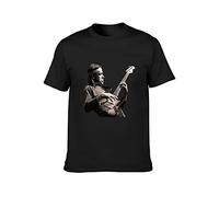 ZOUVUAN Unisex T-Shirt Jaco Pastorius Jazz Cool Retro Graphic Print Black