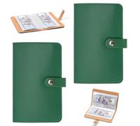 Zouwel 2Pack 100Envelopes Money Saving Challenge Wallet with Binder (Green)