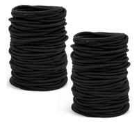 Zouwel Black Hair Bands, 300 PCS Black Hair Bobbles for Women Girls, 4mm Elastic Hairs Band Ties No Damage Bobbles for Thick Thin Hairs