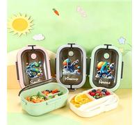 zouwii Custom Name Lunch Box with Space Theme - Leak-Proof Bento Box with Divider, Personalized Lunch Container for School, Daycare, Picnic (Includes Spoon & Fork Set)