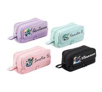 zouwii Space-Themed 26 Letters Pencil Case with Personalized Name - Double-Zipper Large Capacity Pencil Pouch for Kids, Durable School Supply Organizer for Boys and Girls