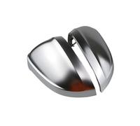 ZOUWZIOU Rear View Mirror Indicator Pair Silver Rear View Mirror Cover With Lane Change Assist For A4 For B9 S4 A5 S5 2017-2023